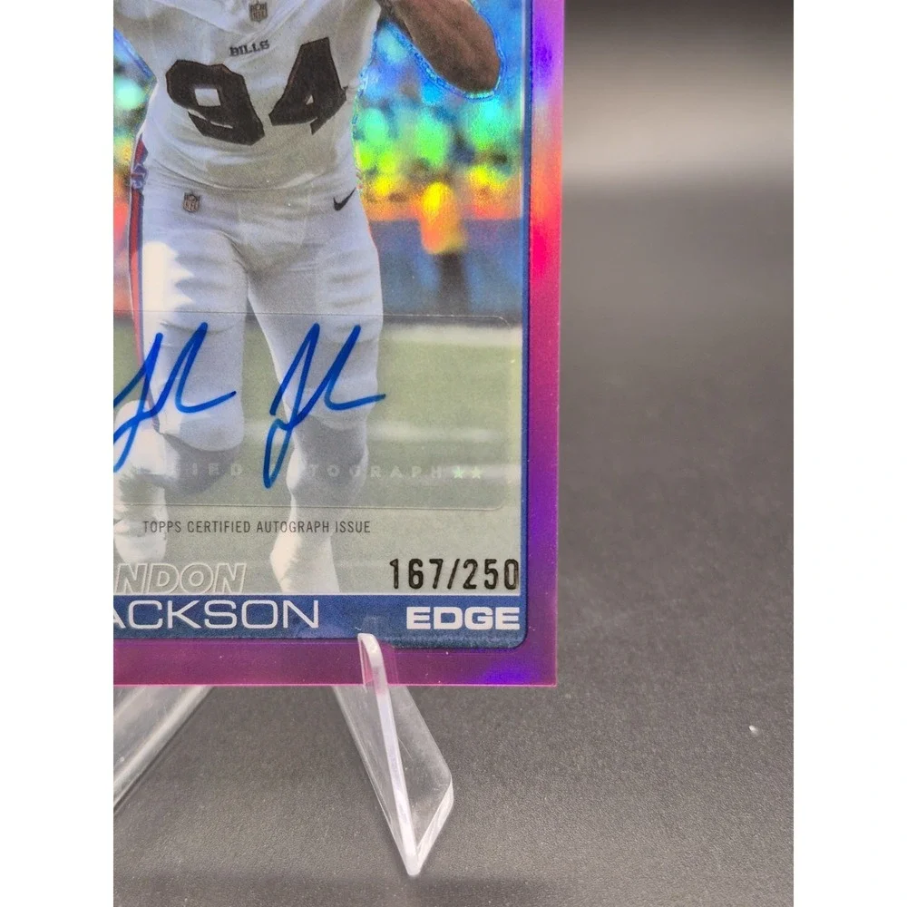 2025 Topps Landon Jackson RA-LJ Landon Jackson Pink Refractor Rookie Auto /250
